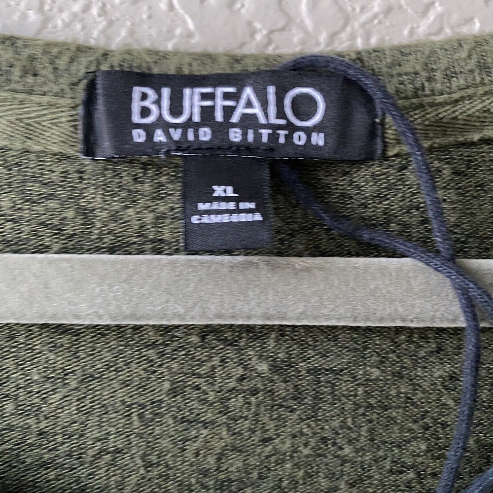 Buffalo David Bitton Womens Sweater Size XL Green Stars Pullover Long Sleeve - Picture 6 of 8